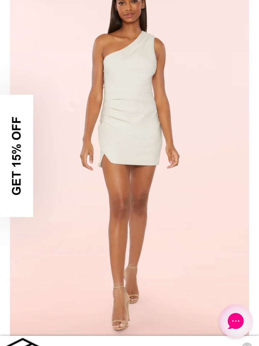 Likely Gonnella One-Shoulder White Mini Dress
